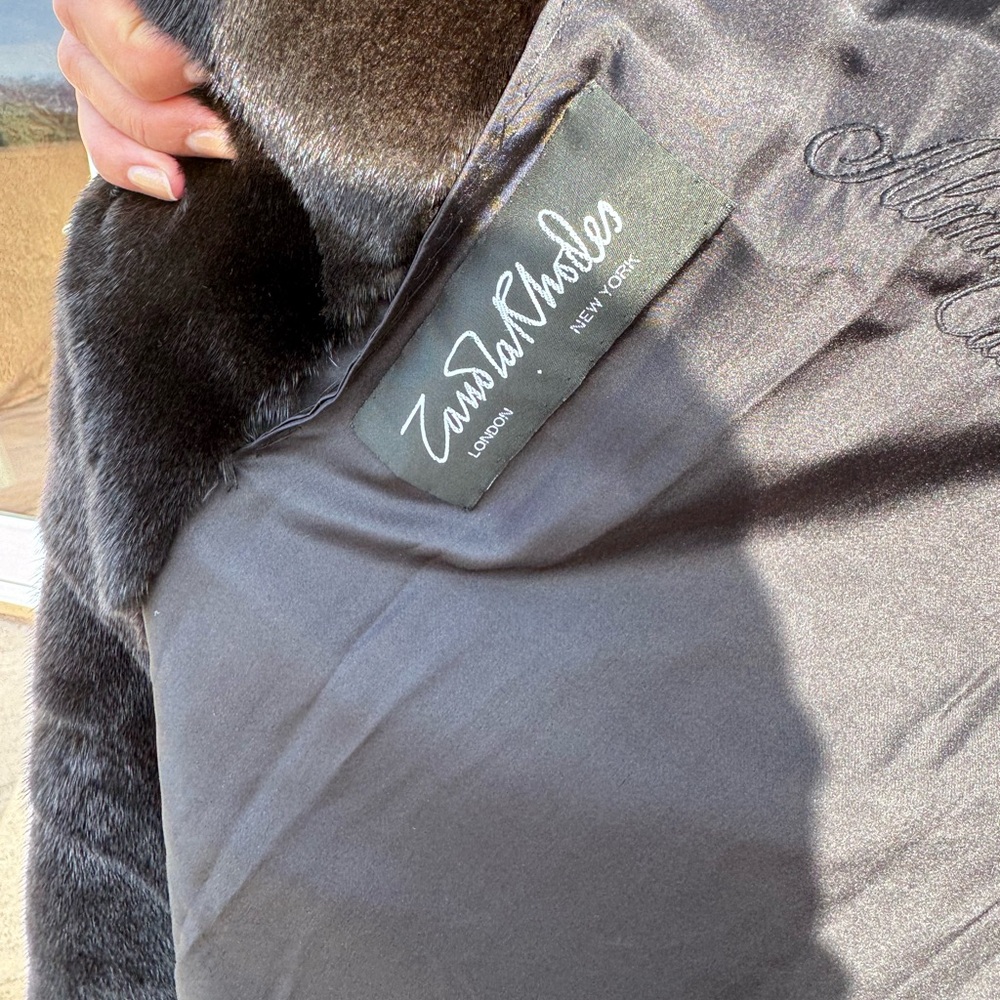 Designed by Zandra Rhodes - Neiman Marcus, Full-length Black Mink Fur Coat - Picture 4 of 15